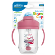 雙柄吸管學習杯 9oz - 粉紅
