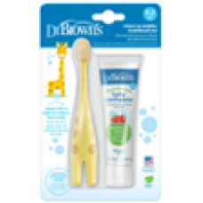 幼兒牙膏 (草莓) 及長頸鹿軟毛牙刷套裝