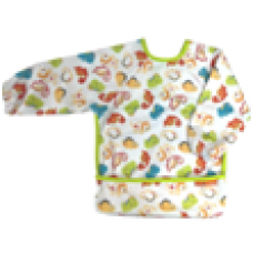 長袖防水兜形口水肩 6M - 小恐龍