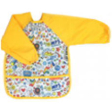 長袖防水兜形口水肩 6M - 爵士樂