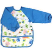 長袖防水兜形口水肩 18M - 海洋