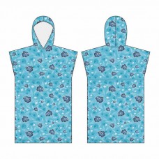 Water Sports - 兒童披肩微纖維吸水毛巾 (藍)