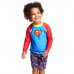 Zoggs - Child's Superman Long Sleeve Sun Top (Blue/Red)
