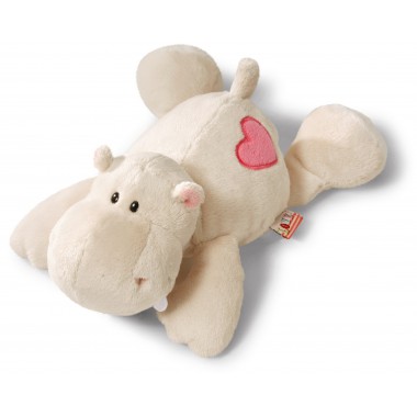 Hippo cream 30cm lying