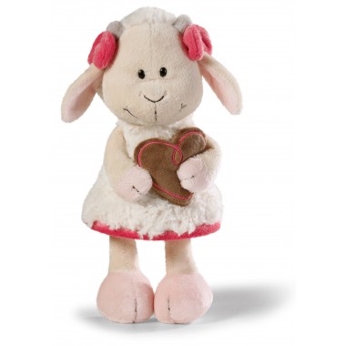 Goat girl Gretel 25cm dangling w. gingerbread heart&magnet