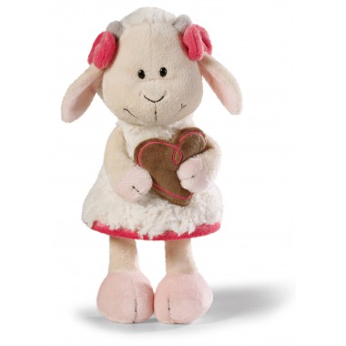 Goat girl Gretel 50cm dangling w. gingerbread heart&magnet