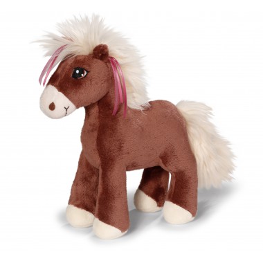 Horse Velvet brown standing 25cm