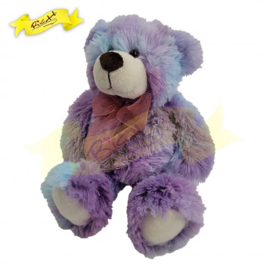 Rainbow Teddy Bear Tie-dye Lavender Color  (25cm) - 20K182S