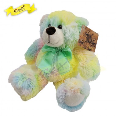 Rainbow TeddyBear Tie-dye Bear Pastel Rainbow (25cm) - 20K184T